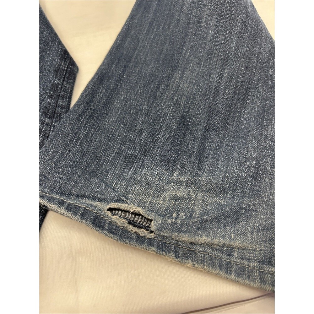 Express Stella Bootcut Jeans Women Sz 4 L Mid Rise Blue Stretch Dark Wash - Picture 4 of 12
